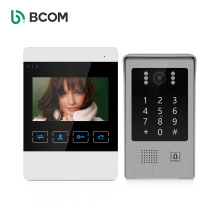 Sistema de intercomunicação de segurança petit interfone muti-function vídeo citofono 4 pulsanti, kit de intercomunicador de vídeo 4 &quot;